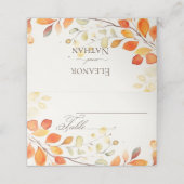 ボホモダンウォーター色紅葉結婚ズ プレイスカード (外部開封)