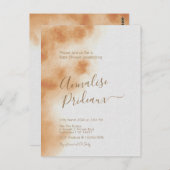 ボホモダンウォーター色絞り染めベージュベビーシャワー ポストカード (正面/裏面)