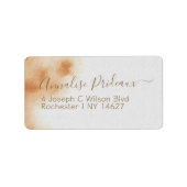 ボホモダンウォーター色絞り染めベージュベビーシャワー ラベル (正面)