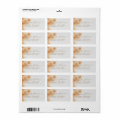 ボホモダンウォーター色絞り染めベージュベビーシャワー ラベル (フルシート)