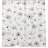 ボホモダンウオータカラーフローラシャワーカーテン シャワーカーテン (正面)