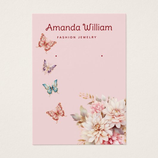 ボホモダンウータカラーフローライヤリング表示カード (正面)