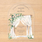 ボホモダンエレガントの結婚は アクリル招待状 (正面)