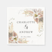 ボホモダンエレガントの結婚女 スタンダードカクテルナプキン (正面)