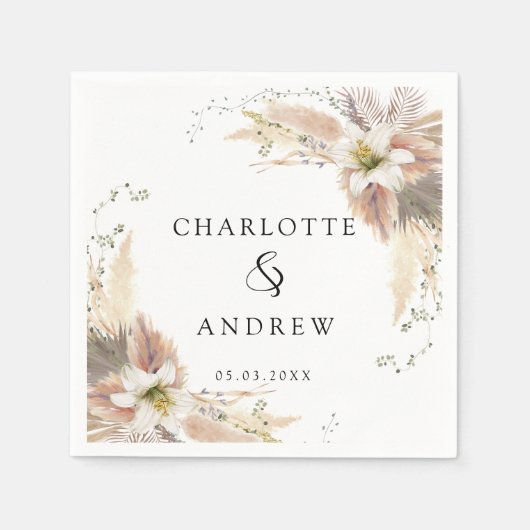 ボホモダンエレガントの結婚女 スタンダードカクテルナプキン (正面)