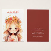 ボホモダンエレガントガールイヤリング表示カード (正面&裏面)