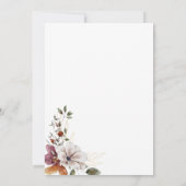 ボホモダンエレガントフローラアーチブライダルシャワー 招待状 (裏面)