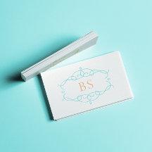 ボホモダンエレガントブルーフレームモノグラム