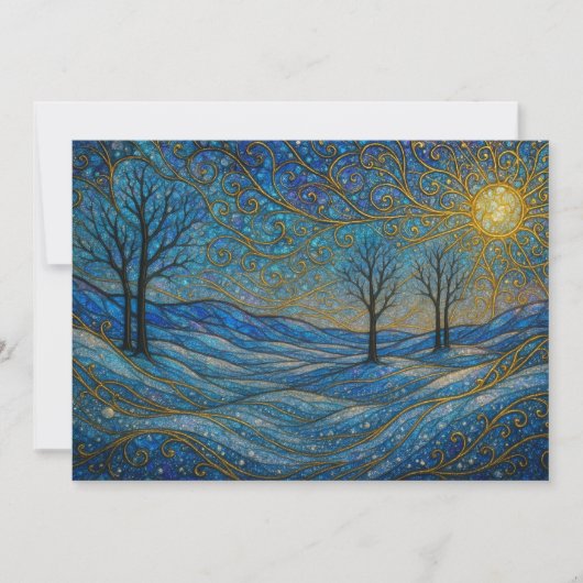 ボホモダンエレガントユニークホリデーカード シーズンカード (正面)