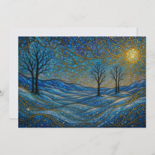 ボホモダンエレガントユニークホリデーカード シーズンカード (正面/裏面)