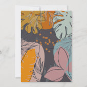 ボホモダンオレンジとブラック結婚ズ 招待状 (裏面)