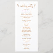 ボホモダンオレンジフローラ結婚式 プログラム (裏面)