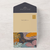 ボホモダンオレン結婚ジュ オールインワン招待状 (外側)