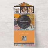 ボホモダンオレン結婚ジュ オールインワン招待状 (内側)