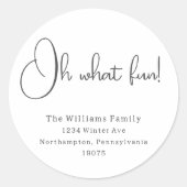 ボホモダンオ何おもしろい封筒用シール ラウンドシール (正面)