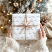 ボホモダンカスタマイズ可能なスクリプト文字クリスマス ラッピングペーパーシート