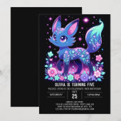 ボホモダンキツネデジタル誕生日 招待状 (正面/裏面)