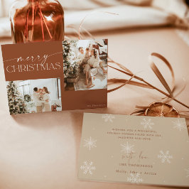 ボホモダンクリスマスカード |テラコッタホリデー 招待状