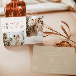 ボホモダンクリスマスカード |テラコッタホリデー 招待状