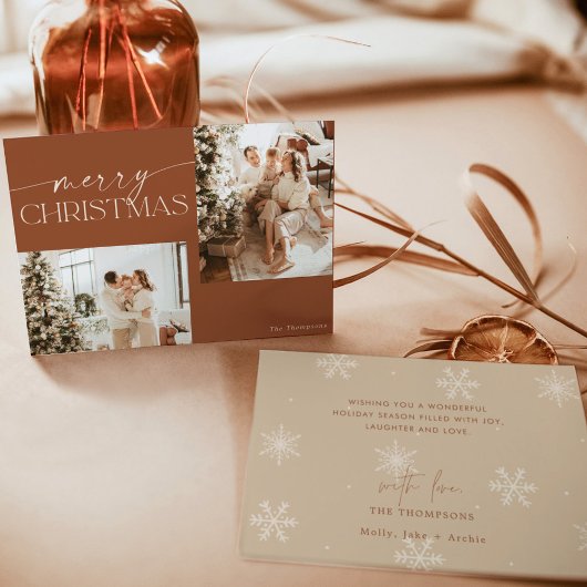 ボホモダンクリスマスカード |テラコッタホリデー 招待状