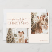 ボホモダンクリスマスカード |テラコッタホリデー 招待状 (正面)