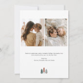 ボホモダンクリスマスツリー写真ホリデーカード 招待状 (裏面)