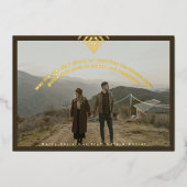 ボホモダンクリスマスフォトフォイル星ホリデーカード 箔シーズンカード (正面)