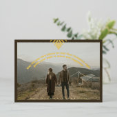 ボホモダンクリスマスフォトフォイル星ホリデーカード 箔シーズンカード (立ち正面)