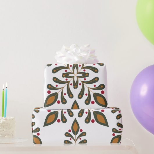 ボホモダンクリスマスラッピング紙 ラッピングペーパー (パーティーギフト)