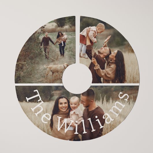 ボホモダンクリスマス | 写真(名前ツリー付き) ブラッシュドポリエステルツリースカート