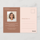 ボホモダングラードタイポグラフィ赤面写真卒業 ポストカード (裏面)