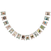 ボホモダングリーンカスタム誕生日フォトバント バンティングフラッグ (全)