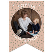 ボホモダングリーンカスタム誕生日フォトバント バンティングフラッグ (第2の旗)