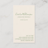 ボホモダングリーンプラントボタニカルグリーン 名刺 (裏面)