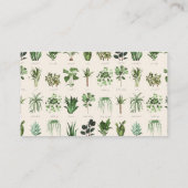 ボホモダングリーンホワイト植物植物学者 名刺 (裏面)