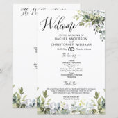 ボホモダングリーンリー結婚式 プログラム (正面/裏面)