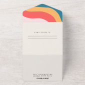 ボホモダングルービーレトロ70結婚s オールインワン招待状 (外側)