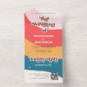 ボホモダングルービーレトロ70結婚s オールインワン招待状 (内側)