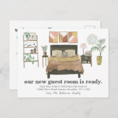 ボホモダンゲストルームレディ引っ越しましたムービング 案内ポストカード (正面/裏面)