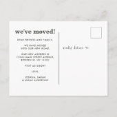 ボホモダンゲストルームレディ引っ越しましたムービング 案内ポストカード (裏面)