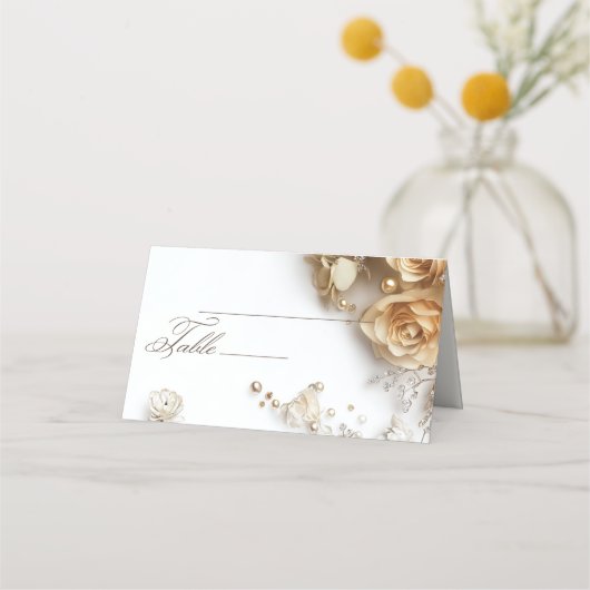 ボホモダンゴールデンバラ春の結婚式 プレイスカード (正面)