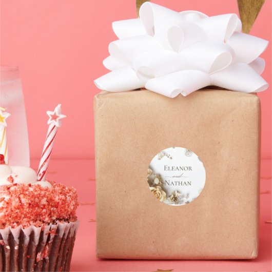 ボホモダンゴールデンバラ春の結婚式 ラウンドシール (パーティー)