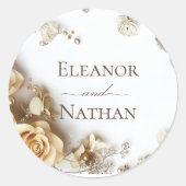 ボホモダンゴールデンバラ春の結婚式 ラウンドシール (正面)
