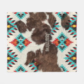 ボホモダンサ素朴ウス西部コウィド名 フリースブランケット (正面(横))