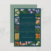 ボホモダンシカラフルックの結婚詳細 エンクロージャーカード (正面/裏面)