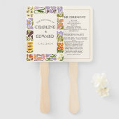 ボホモダンシカラフルック結婚式 プログラム ハンドファン (正面&裏面)