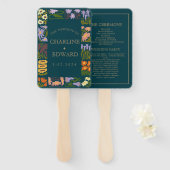 ボホモダンシカラフルック結婚式 プログラム ハンドファン (正面&裏面)