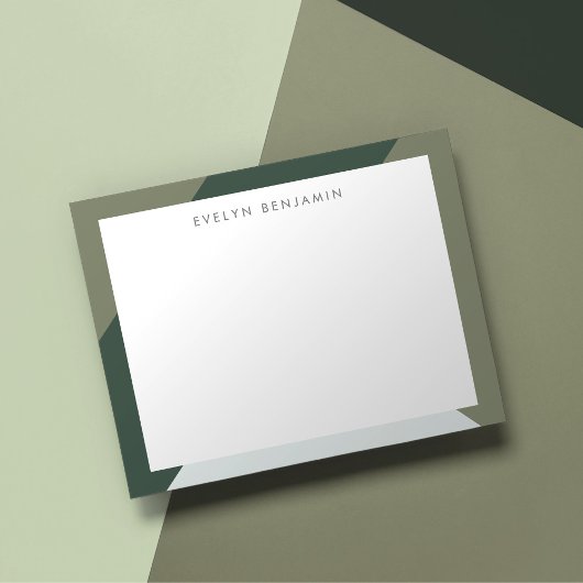 ボホモダンシックセージ&パイングリーンパター縁どン ノートカード