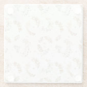 ボホモダンシックニュートラルベージュブラウン離れズ ガラスコースター (裏面)