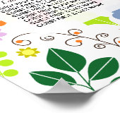 ボホモダンシックフローラの結婚シーティングチャート ポスター (角)